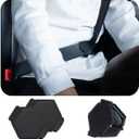 Yuoyar 2 Packs Car Seat Belt Clips - Universal Leather Seatbelt Adjuster Clips - Seat Belt Adjuster for Adults Kids