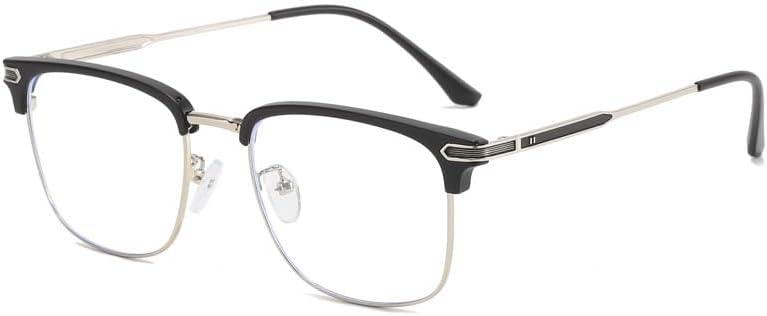 HOKETOP Blue Light Blocking Glasses for Men Anti-Fatigue Computer Monitor Gaming Glasses Prevent Headaches Glasses (Arrow Silver/Black)