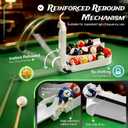 3D Printed Billiard Training Tool, Non-Slip Base Billiards Training Aid, 15 Balls Capacity, Portable Easy Setup, Improves Shot Precision, Comes with 2 Sets Retaining Pins & Rubber Bands