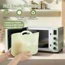 Silicone Travel Bottle Sterilizer Bags | 2000ml Microwave Steam Sterilizer Bags for Baby Bottles, Breast Pump & Pacifiers, Reusable Steam Sterilizing Bags for Travel and Home Use (Clear Milk White)
