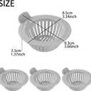Kitchen Sink Drain Strainer - Sink Strainer Basket with Handle Fit for 4.5" Sink Drains, Press Automatic Dumping Basket Sink Drainer Waste Collector Filter for Home Kitchen Use (2 Pcs Gray)