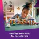 LEGO Friends Horse Stable and Riding Academy Building Toy for Girls & Boys - Pretend Play Set for Kids, Ages 7+ - W/3 Minidolls, Toy Animal Figures, & Accessories - Gift Idea for Birthdays - 42688