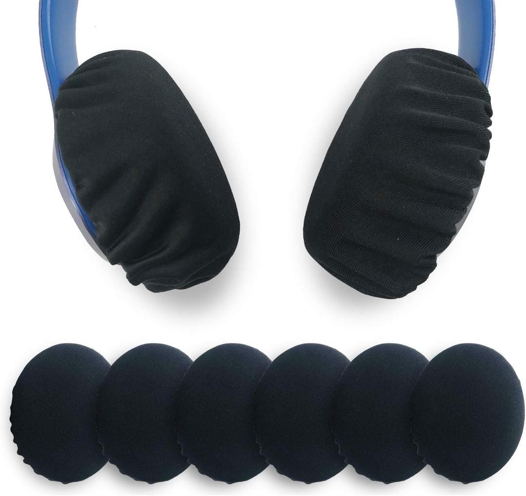 Xklmb 3 Pairs Stretchable Fabric Headphone Covers/Washable Sanitary Ear pad,Earcup Earpad Covers Fit Most On Ear Headphones 8-11cm(3.14" - 4.33") Earpads