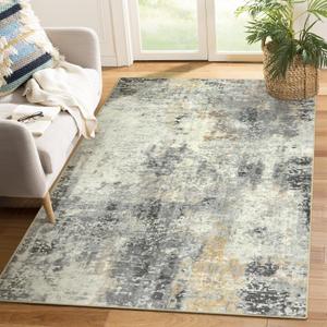 Lahome Modern Abstract Area Rug - 3x5 Gray Washable Entry Rug, Soft Non-Slip Contemporary Nursery Mat Indoor Throw Kitchen Carpet for Living Dining Bedroom Chair Decor (Grey)