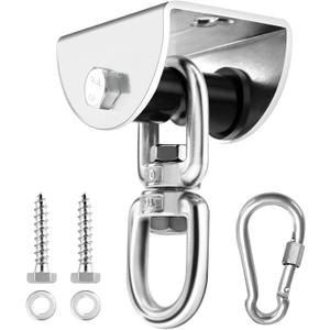 Eapele Heavy Bag Hanger, Punching Bag Mount for Ceiling 360 Swivel Wood Beam Holder for Boxing Bag, Heavy Bag, Gym Punching Bag, Speed Bag, Aerial Yoga Swing, Gymnastic Rings, Sandbag, Hammock