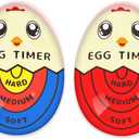 Lasubst Egg Timer That Goes in Water for Boiling Eggs Soft Hard Boiled, Red + Color ,Pack Of 3