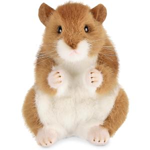 Bearington Collection Cheeks Stuffed Hamster: Adorable Plush Stuffed Hammy, Ultra-Soft 6 Toy, Made with Premium Fill, Expressive Face and Natural Whiskers; Machine Washable, Gift for Animal Lovers (6" Cheeks (Hamster))