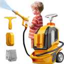 Kids Clean Car Wash Toy Toddler Cleaning Set Car Washing Kit,Powerful Manual Pressure Washer with Scraper,Sponge,Rag,Pretend Play Toy Gift for Boys Girls Ages 3+