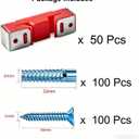 50 Pack Rubber Sound Isolation Clips with Mounting Screws, Full Rubber Soundproofing Blocking Clips,Sound Isolation Clips for Walls and Ceilings Soundproofing Resilient Channel