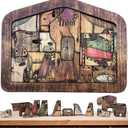 Nativity Puzzle, Large Wooden Jesus Puzzle Statue, Wood Burned Design, Sculpture Decor for Kids Ages 3-5 and Adults, Home Educational Wooden Puzzles Birthday Gifts (11 x 8.3 in)