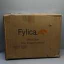 FYLICA Foldable Office Chair with PU Wheels and Smooth Armrest-Ergonomic Mesh Bouncing Back, Stackable Conference Room Chair, Office Guest & Reception & Meeting Chair (Black)