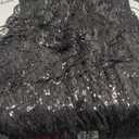 Sequin Cocktail Dresses Flapper Dresses 1920s Gatsby with All-Over Fringe Mini Dresses Prom Party Dress(Black,l) Size L