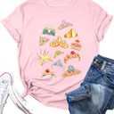 LAZYCHILD Magical Shirts for Women: Magic Kingdom T-Shirt Princess Bow Shirt Family Vacation Holiday Short Sleeve Tops Pink (Pink, M)