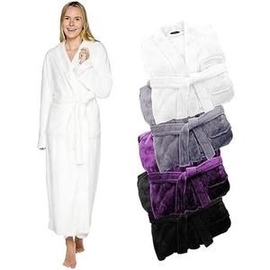 Silver Lilly Womens Plush Fleece, Fluffy Long Bathrobe, Great Gift for Mother's Day, Grandma, Daughter, Sister, Wife, Friend - (XX-Large-3X-Large - White)