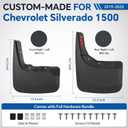 Mud Flaps for 2025 2024 2023 2022 2021 2020 2019 Chevy Silverado 1500 Accessories Heavy Duty Front & Rear Mud Splash Guards (NOT FITS ZR2, LT Trail Boss, Custom Trail Boss), Non-Drilling
