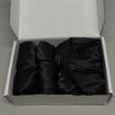 Extra Large Reusable Shower Cap for Men, Women (Black 4 Pack ) Satin Double Layer EVA Waterproof Long Hair Cap