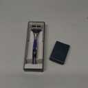 Harry's Original Shaving Kit for Men - Razor Handle and 3 Razor Blade Refill Cartridges - German Engineered - Chrome Edition (Navy)