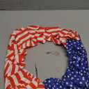 Yunlly 4th of July Patriotic Wreath for Front Door 16 Inch American Flag Wreath Red White and Blue USA Burlap Summer Independence Day Door Decorations for Memorial Independence Veterans Day
