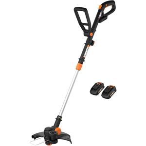 WORX 3 in 1 Cordless String Trimmer/Lawn Edger/Mini Mower, 12" Electric Weed Wacker with Command Feed, 20V Weed Eater with 5.5 LBS, 2 Batteries & Charger Included, WG170