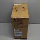 LUE BONA Adjustable Vanity Stool, 360Swivel Vanity Chair for Makeup Room, Black Stool Chair for Vanity, Small Faux Leather Vanity Stools for Bathroom, Living Room