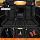 DISUTOGO Custom Seat Covers for Tesla Model Y 2025 2024 2023 2022 2021 2020: Full Set Perforated Faux Leather Breathable Seat Cover Seat Cushion Protector Compatible Airbag (Black)