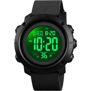 Big Boys Digital Watch Sports Teen Waterproof Military Back Light Watch for Teenagers Boys Ages 11-18 Black