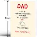 4 Funny Fathers Day Gift Card from Daughter or Son, Humorous Father's Day Card Gift for Dad, Fathers Day Decorations for Dad from Daughter Son Kids