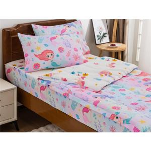 NTBED Mermaid Printed Zipper Bedding Sets Full Lightweight Microfiber Ocean Comforter Sets with Fitted Sheet Pillow Covers, Multi