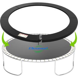 Trampoline Pad, 10FT 12FT 14FT Trampoline Replacement Safety Pad, Universal Trampoline Pads, Spring Cover, Waterproof, Tear Resistant, Round Arch Trampoline Parts for Kids (Black)