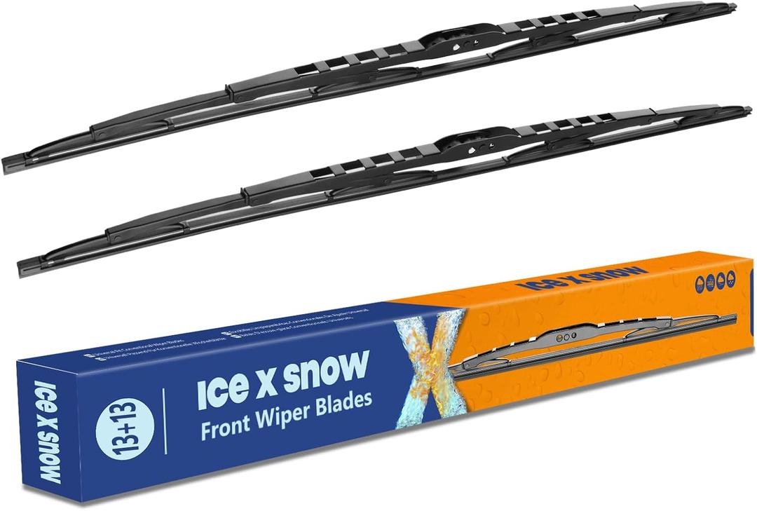 13"+13" Windshield Wiper Blades Replacement for Jeep Wrangler TJ 2006 2005 2004 2003 2002 2001 2000 1999 1998 1997 Icexsnow All-Season Wiper Blades For My Car
