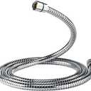Shower Hose, 79 Inches Extra Long Stainless Steel Handheld Shower Head Hose with Brass Insert and Nut, Flexible, Chrome