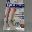 Truform 20-30 mmHg Medical Compression Stockings, Aloe Infused Microfiber, Knee High, Open Toe, Beige, Large