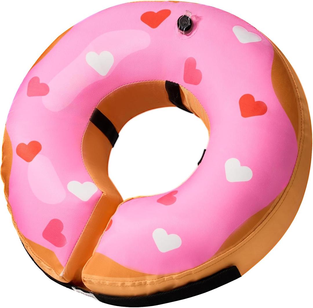 BENCMATE Inflatable Dog Cone Collar Alternative, Soft Dog Cone for Small Medium Large Dogs and Cats, Neck Recovery ECollar Donut Collar After Surgery (XLarge, HeartShape)