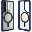 Ghostek Covert Clear S26 Case MagSafe Compatible with Magnetic Ring, Slim Thin Shockproof Phone Cover Designed for 2026 Samsung Galaxy S26 (6.3") (Blue Matte)