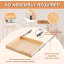 Sintuff 4 Pack Wooden Pull out Tray Cabinet Organizer Gentle Close Roll out Shelves for Kitchen Cabinets Fully Assembled Slide Pantry Shelves (26'' X 21'')