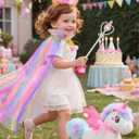 Unicorn Toys for Girls Age 4-6 Unicorns Gifts, Walking Talking Singing Interactive Unicorn with Light up Princess Cape, Remote Control Plush Unicorn Pet Care Toy for Toddler Girl Age 3 4 5 6