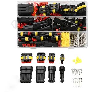 352PCS Waterproof Car Electrical Connector Terminals Kit, Automotive 1/2/3/4 Pin Male & Female Connectors, Quick Disconnect Vehicle Wire Harness Connector Plug Part for Car, Boat, Motorcycle