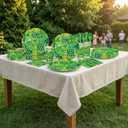 168pcs St Patricks Day Paper Plates Napkins St Patricks Day Decorations for Irish Disposable Party Tableware Set Party Supplies Serve 24 Guests