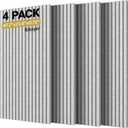 TONOR 4-Pack Bilayer Acoustic Panels Large Self-adhesive, 47.2 * 23.6 * 0.72 Adhesive Wall Panel, Large Soundproof Tiles for Echo Absorbtion, Acoustical Barrier of Polyester Fiber, Grey