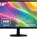 19" 1440x900 PC Monitor Office Monitor HDMI VGA LED Desktop Display Dual Speakers, Adjust,Business Computer Screen