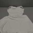 Kaximil Women's Square Neck Ruffle Hem Mini Dress Ruched Waist Short Party Dresses, Small, White