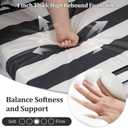 Outdoor Chair Cushion, 24 x 24 Inch Waterproof Deep Seat Patio Cushions Set of 2, Loveseat Cushions for Outdoor Furniture, 4" Thick Patio Furniture Cushion with Handle Straps, Black Stripe