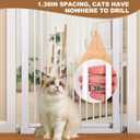 59.1'' Extra Tall Pet Gate,30.3''-40.9'' Wide Auto Close Pet Gate,Include 8.27'' Extension Kits,Cat Gate for Doorway with Safety Lock,Use of No-Drill Pressure Mount Extra Tall Cat Gates for Cats