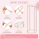 Cylinder Stands for Party, 3Pcs Gold Cylinder Pedestal Stand, Cilindros Para Fiestas Cake Table Stand Parties Metal Round Cylinder Display Plant Stand Tables for Weddings Birthday Party Decorations