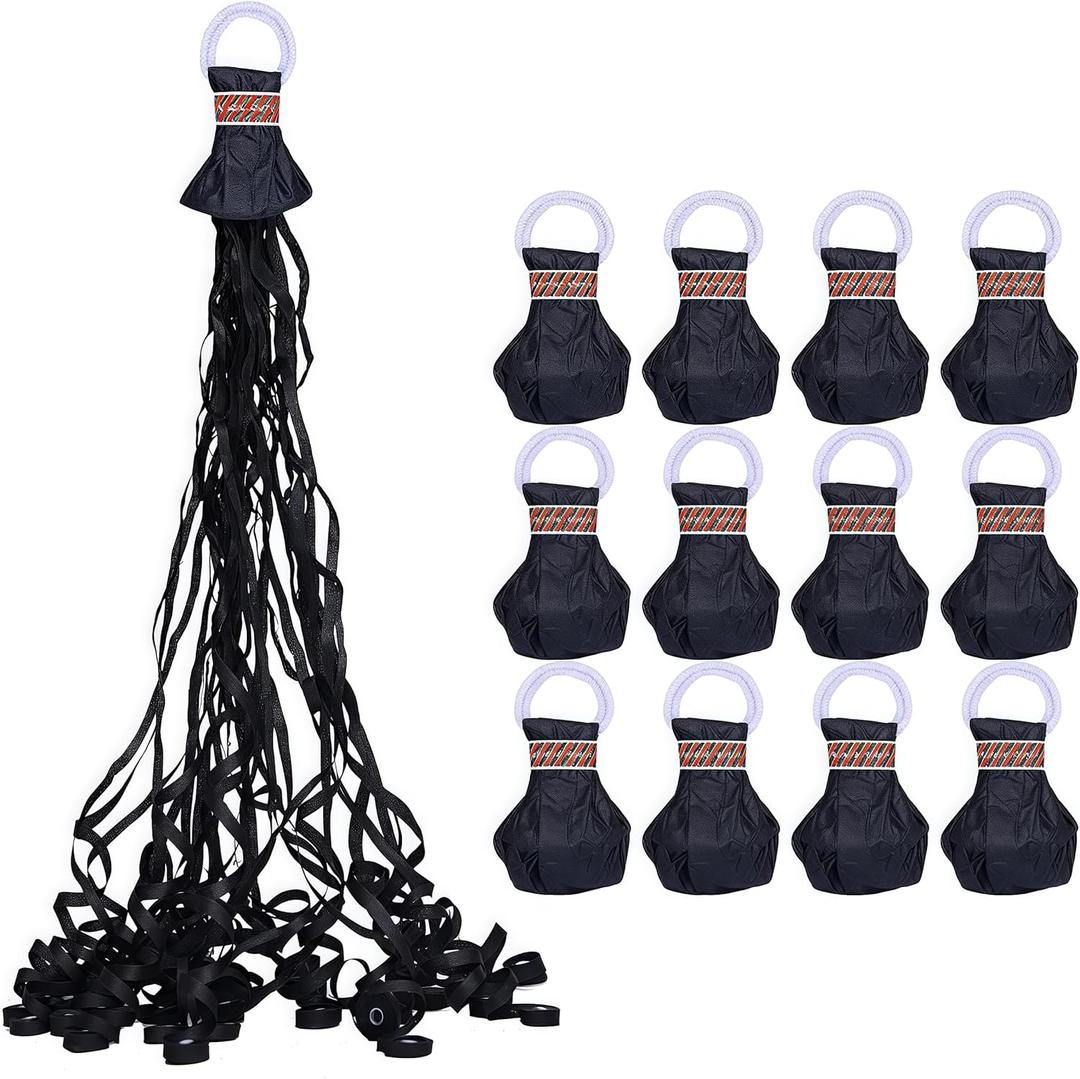 12 Pack Black Streamer Poppers, No Mess Confetti PoppersParty Poppers No Mess Streamers Easy to Clean Handheld Streamer CannonIdeal for Celebrations and Events