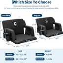 DEXSO Wide Stadium Seats for Bleachers with Back Support, 6-Position Adjustable Bleacher Chairs with Armrests, Cup Holder & Thick Cushion, Large Pockets for Outdoor Sports & Concerts