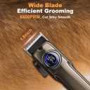 Dog Grooming Kit, Dog Clippers for Grooming Paw Trimmer Nail Grinder, Low Noise Rechargeable Cordless, Pet Shaver with Stainless Steel Blade for Pets Cats Animals