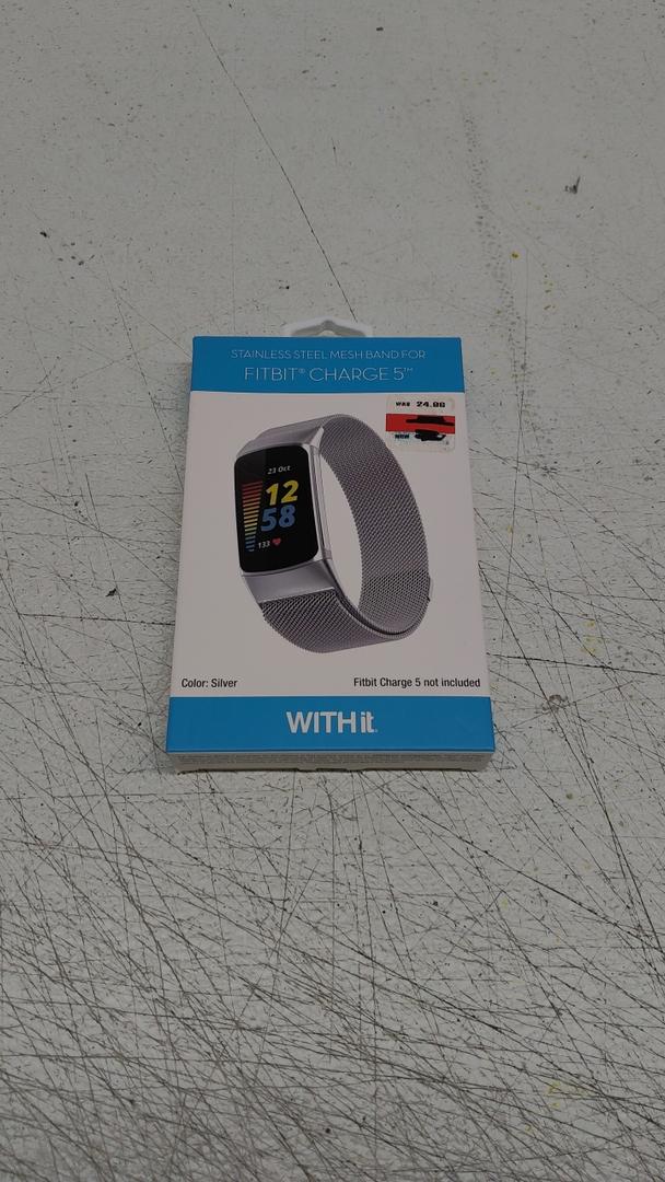 WITHit Stainless Steel Mesh Band for Fitbit Charge 5