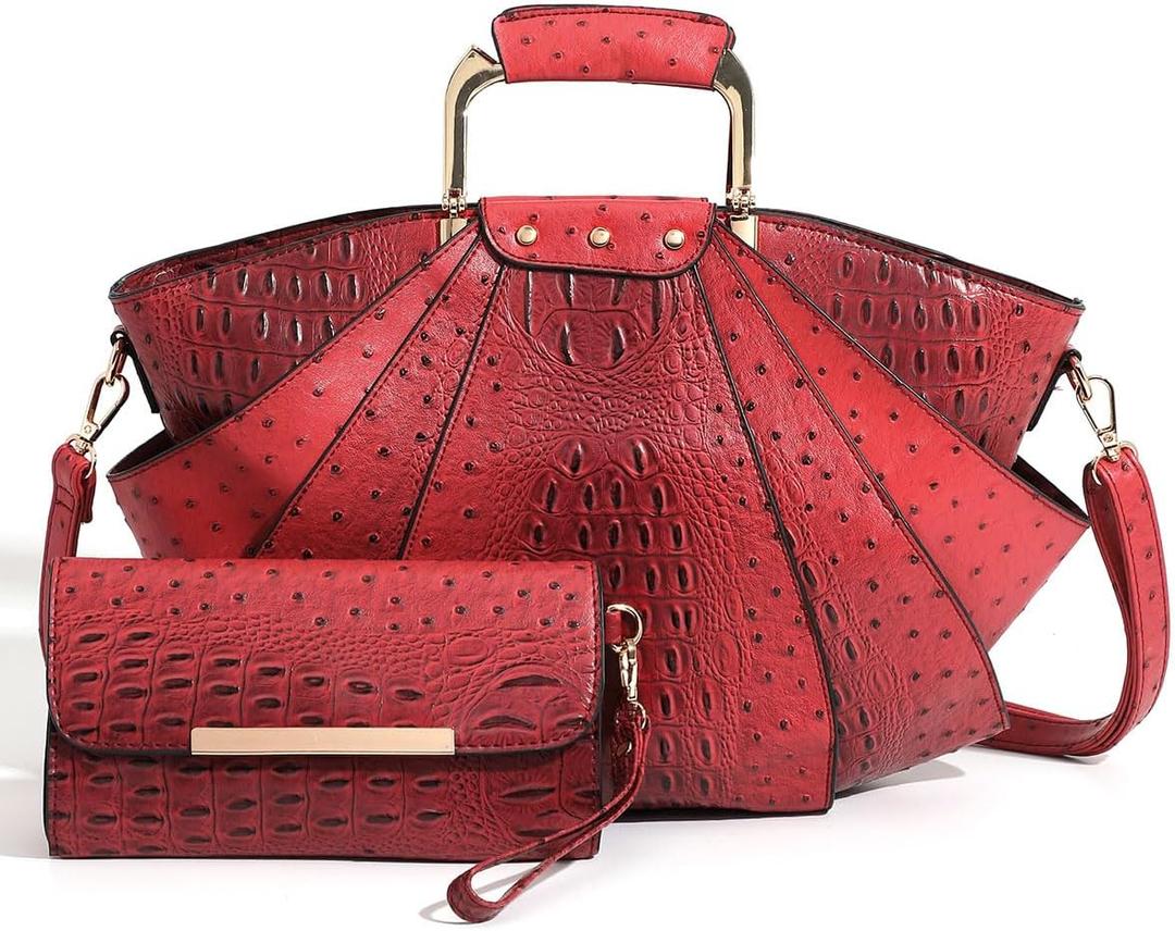 Tote Bag for Women，Tote Bag for Work Handbag Crocodile-Textured Purse