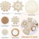 Beeveer 7 Pcs Boho Wall Baskets Decor Hanging Rustic Rattan Wicker Wall Baskets Round Wall Art for Farmhouse Living Rooms Bedrooms Kitchen Decorations